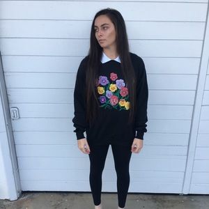 Cute retro looking sweater with built in collar